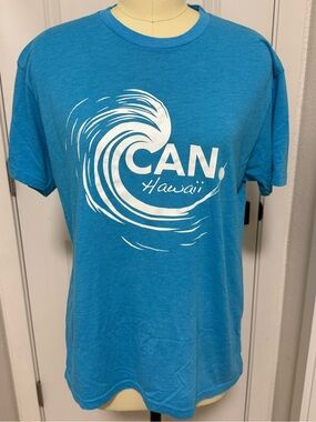 Large Blue Can Hawaii Shirt - Good Condition